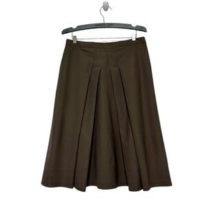 Talbots Collection Made of Italian Fabric Brown Pleat Skirt Size 4